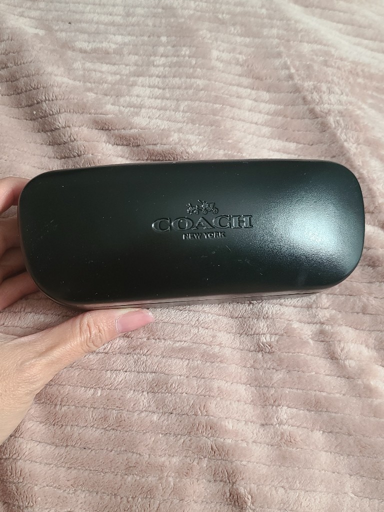 Coach Black Hard Sunglasses Case With Embossed Logo